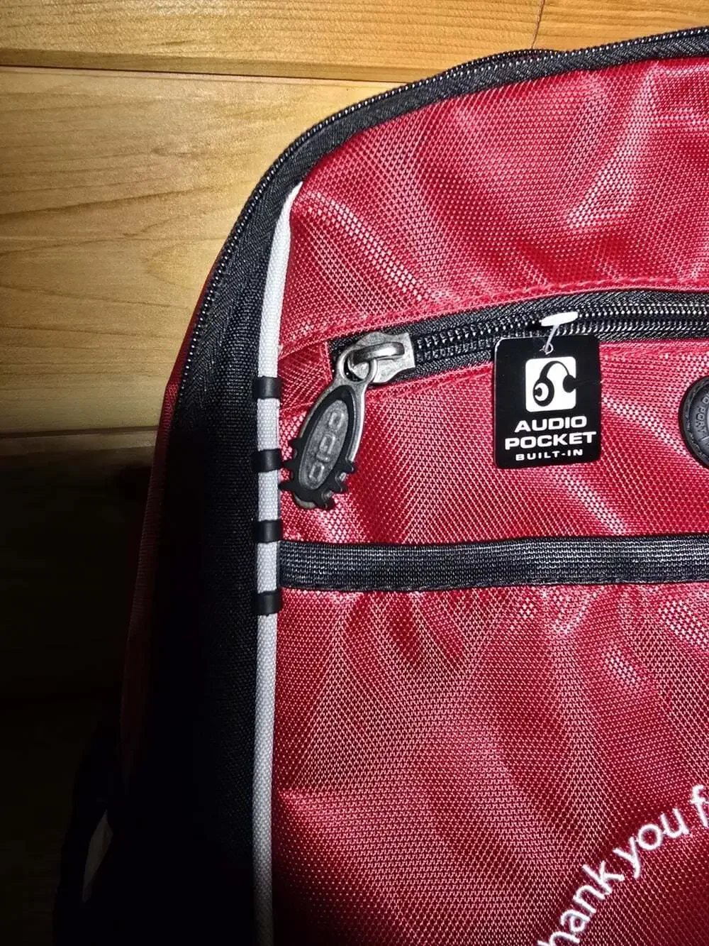 OGIO Budweiser Red/Black Backpack Zip Padded Adjustable Strap Audio Pocket